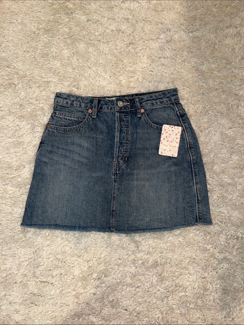 NWT Free People Denim Mini Skirt